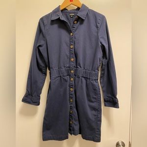 J Crew Twill mini button down dress